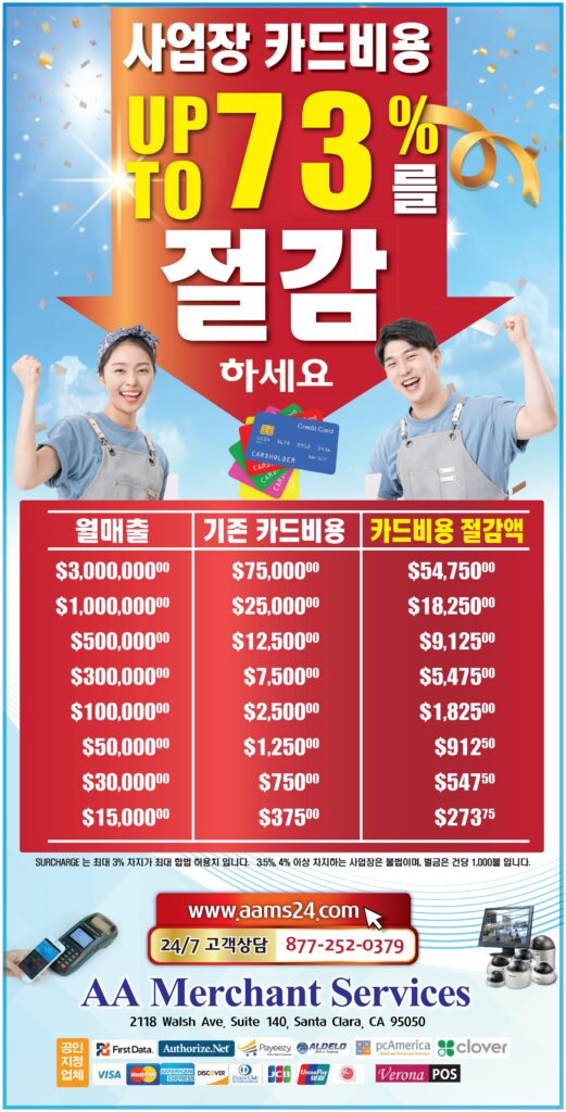 사업장 카드비용 최대 73% 절감