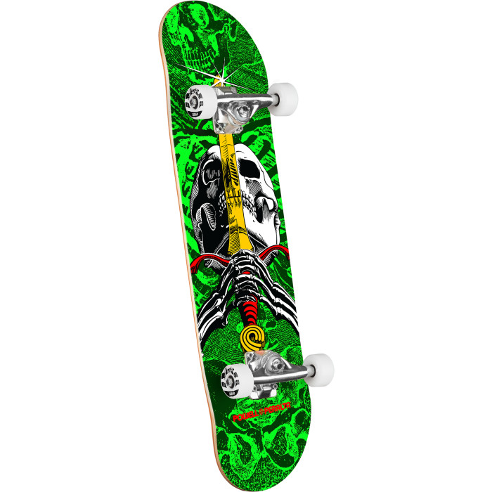 Powell Peralta Skull & Sword Birch Complete Skateboard Green - 8 X