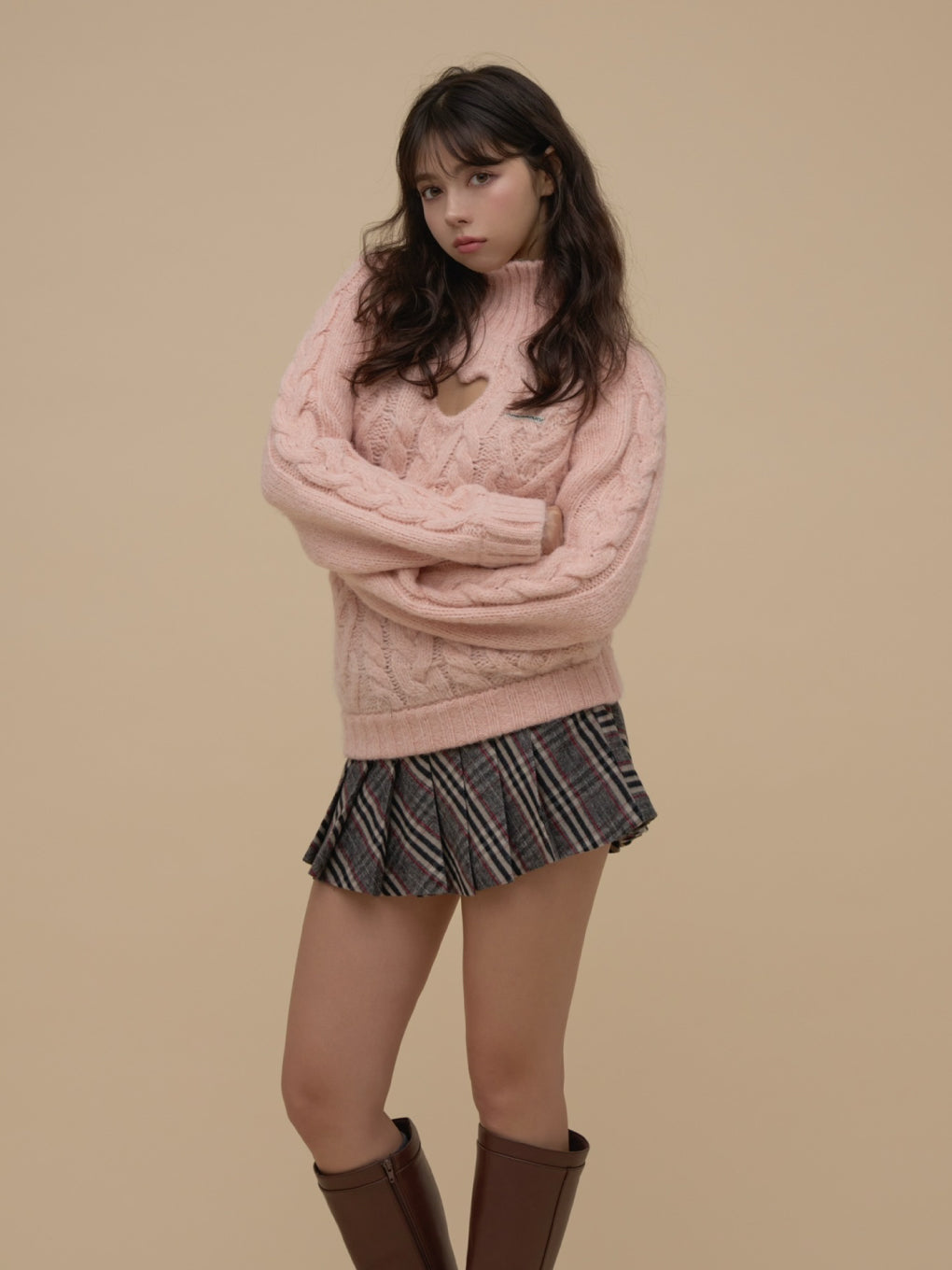 ANDMARY】Mary heart knit tops