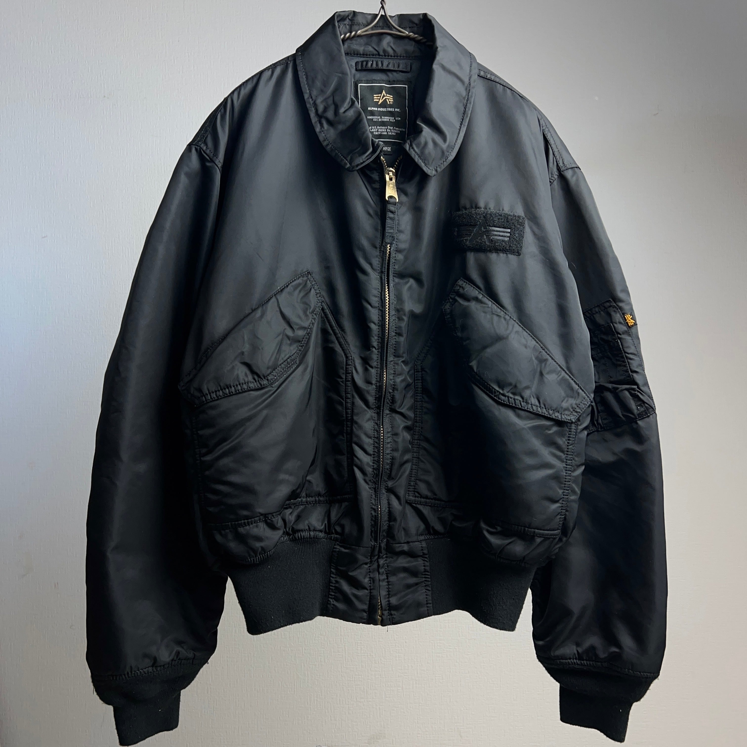 ALPHA INDUSTRIES BLACK CWU-45/P FLIGHT JACKET フライトジャケット