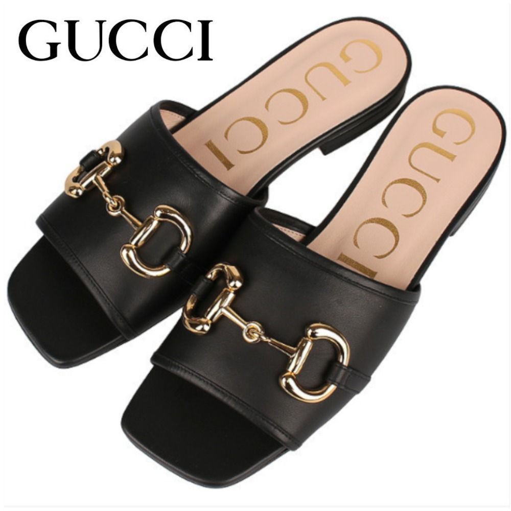 ☆GUCCI☆ スライド レザーサンダル ホースビット (GUCCI/サンダル