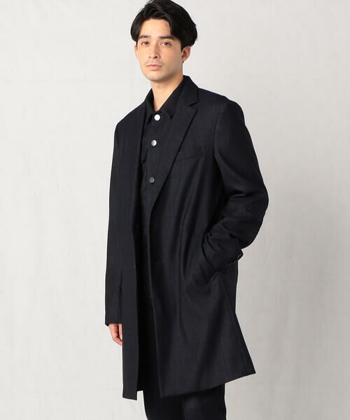 セール】 ウールデニム チェスターコート （その他アウター）｜COMME