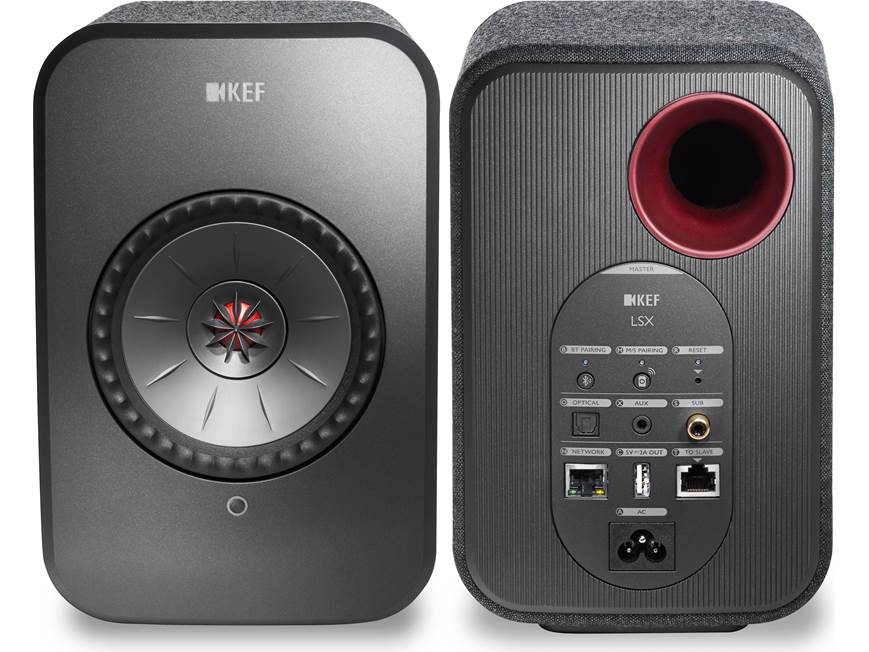 KEF LSX (Black) Powered speakers with Wi-Fi® and Bluetooth® (Black