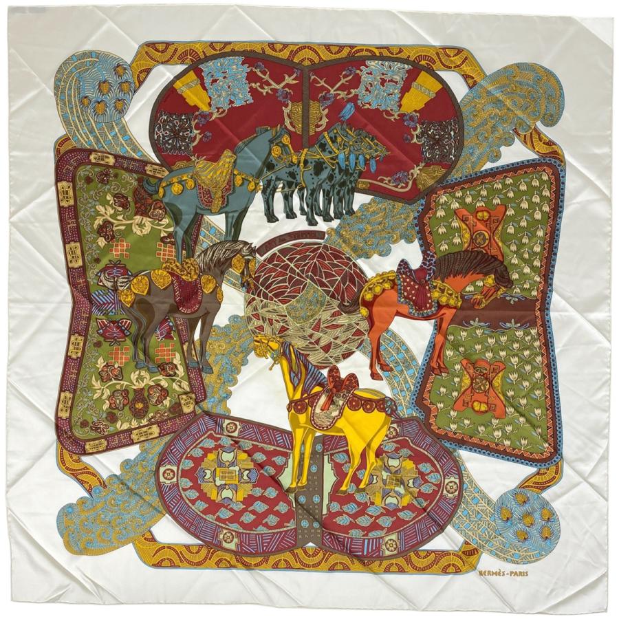 HERMES（エルメス） カレ 90 ART des STEPPES ステップ美術 馬