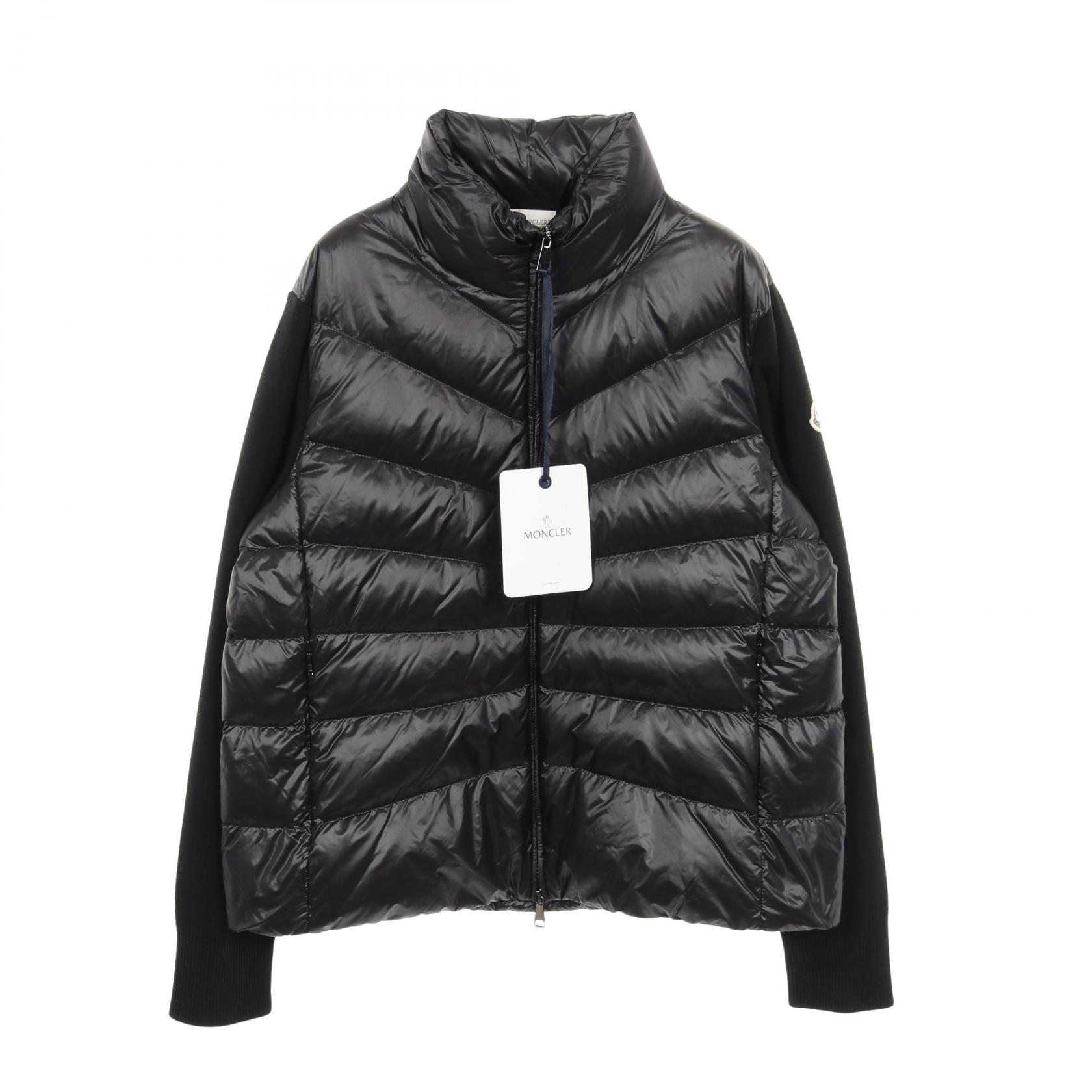 楽天市場】MONCLER モンクレール ナイロン×ウールニット切替え ダウン