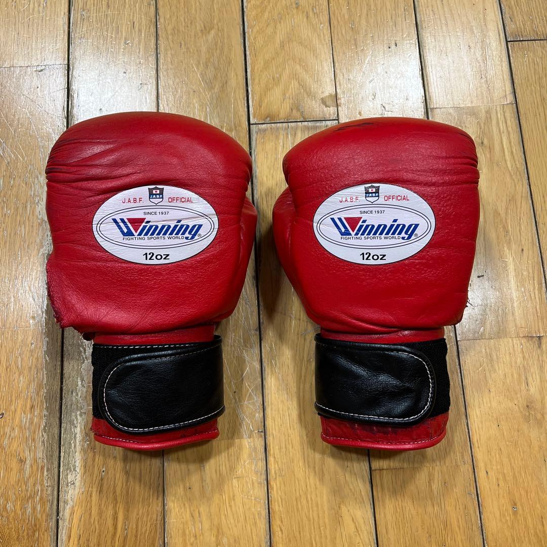 winningボクシンググローブ12oz Winning（ウイニング） 受注生産 ボクシング グローブ マジックテープ