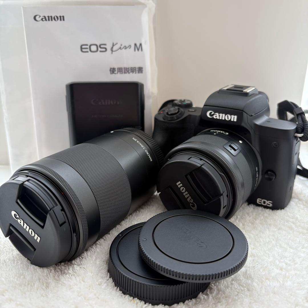 Canon EOS kiss M キャノン ミラーレス 望遠レンズ フルセット 楽天市場】【中古】【1ヶ月保証】 キヤノン Canon EOS Kiss M レンズ