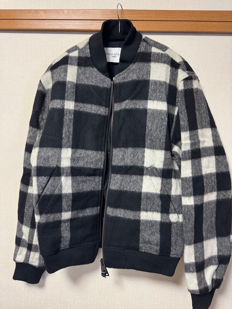 い*お様 MAISON KITSUNÉ ウールブレンドボンバージャケット MAISON KITSUNÉ ウールブレンドボンバージャケット
