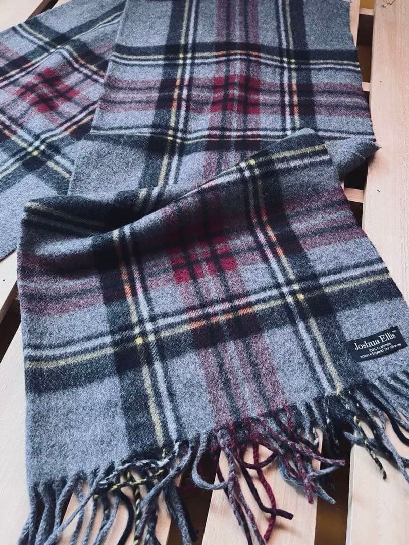 専用です。Joshua Ellis タータンチェック マフラー　カシミヤ100 Joshua Ellis（ジョシュア エリス）カシミアツィードタータンチェック