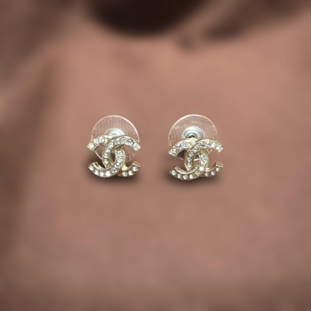 CHANER ピアス シャネル ピアス CHANEL EARRING AB6768 ココマーク メタル ストラス